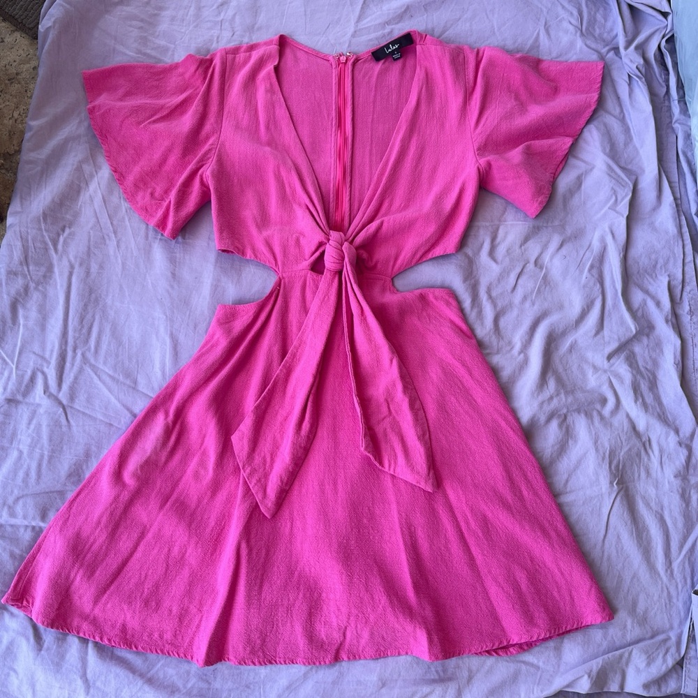 Lulu's Fuchsia Zip-Up Dress